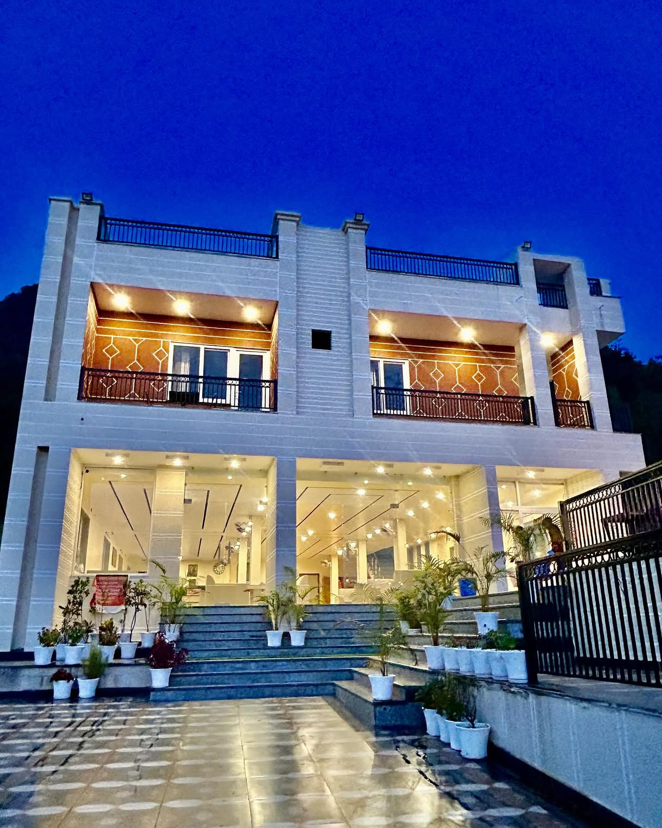 Surya Inn at night
